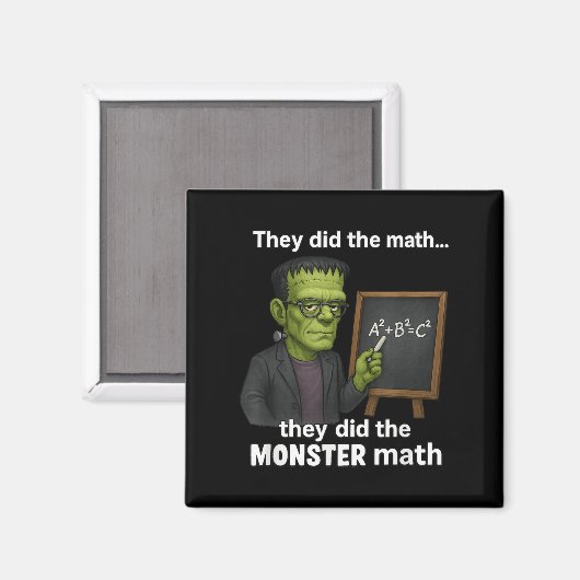 Funny Halloween Monster Math Pun, Lehrer Spaß Magnet (Vorderseite/Rückseite)