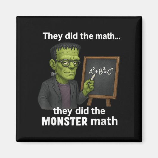 Funny Halloween Monster Math Pun, Lehrer Spaß Magnet (Vorne)