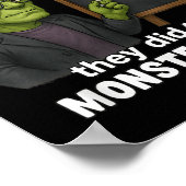 Funny Halloween Monster Math Pun, Lehrer Spaß Poster (Ecke)
