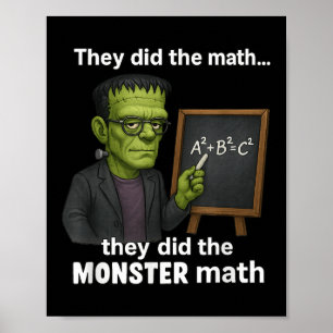 Funny Halloween Monster Math Pun, Lehrer Spaß Poster