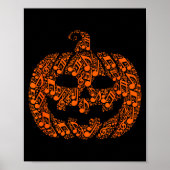 Funny Halloween Music Note Musician Jack O Lantern Poster (Vorne)