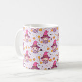 Funny Halloween Muster mit Pumpkins und Hexe Kaffeetasse (Vorderseite Links)