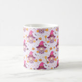 Funny Halloween Muster mit Pumpkins und Hexe Kaffeetasse (Mittel)