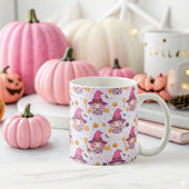 Funny Halloween Muster mit Pumpkins und Hexe Kaffeetasse