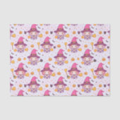 Funny Halloween Muster mit Pumpkins und Hexe Seidenpapier (Vorderseite)