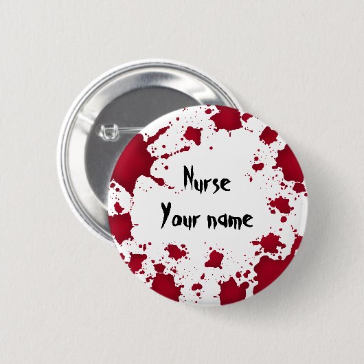Funny Halloween Name Button (Vorne & Hinten)