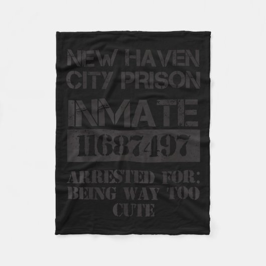 Funny Halloween New Haven City Prisoner Costume  Fleecedecke (Vorderseite)