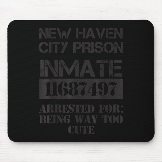Funny Halloween New Haven City Prisoner Costume  Mousepad (Vorne)