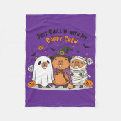 Funny Halloween Niedlich Capybara "Cappy Crew" Car Fleecedecke (Vorderseite)