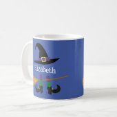 Funny Halloween Niedliche Hexe Custom Kaffeetasse (Vorderseite Links)