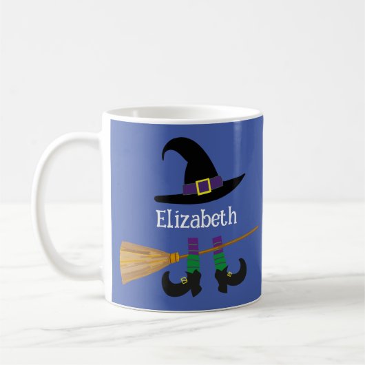 Funny Halloween Niedliche Hexe Custom Kaffeetasse (Links)
