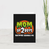 Funny Halloween Nothing Scares Me Mama 2 Boys Karte (Vorderseite)