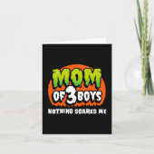 Funny Halloween Nothing Scares Me Mama 3 Boys Karte (Vorderseite)