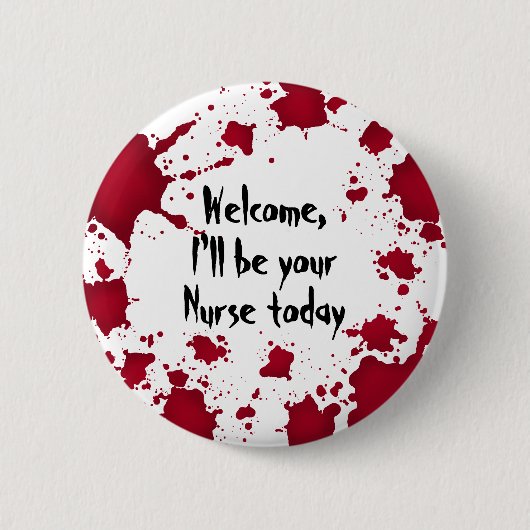 Funny Halloween Nurse Button (Vorderseite)
