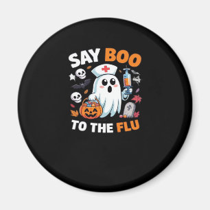 Funny Halloween Nurse Ghost T - Shirt � � Say Boo Magnet