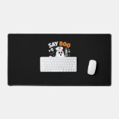 Funny Halloween Nurse Ghost T - Shirt - "Say Boo t Schreibtischunterlage (Tastatur & Maus)