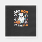 Funny Halloween Nurse Ghost T - Shirt - "Say Boo t Serviette (Vorderseite)