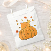 Funny Halloween Orange Pumpkin Kat Hintern für Kat Geschenktütchen (Ausgeschnitten)