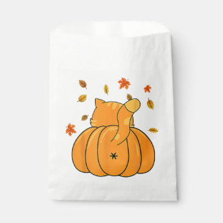 Funny Halloween Orange Pumpkin Kat Hintern für Kat Geschenktütchen