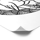 Funny Halloween Parrot Coloring Page Poster (Ecke)