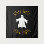 Funny Halloween Party Decor - Holey Sheet Ghost Wandteppich (Vorderseite)