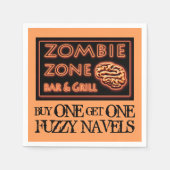 Funny Halloween Party Drink Fuzzy Navel Serviette (Vorderseite)