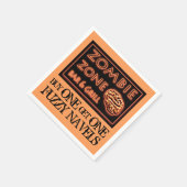 Funny Halloween Party Drink Fuzzy Navel Serviette (Ecke)