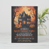 FUNNY Halloween Party Einladung (Stehend Vorderseite)