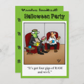 Funny Halloween Party Einladung (Vorne/Hinten)