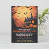 FUNNY Halloween Party Einladung (Stehend Vorderseite)