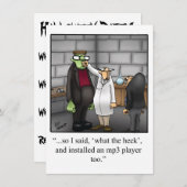 Funny Halloween Party Einladung (Vorne/Hinten)