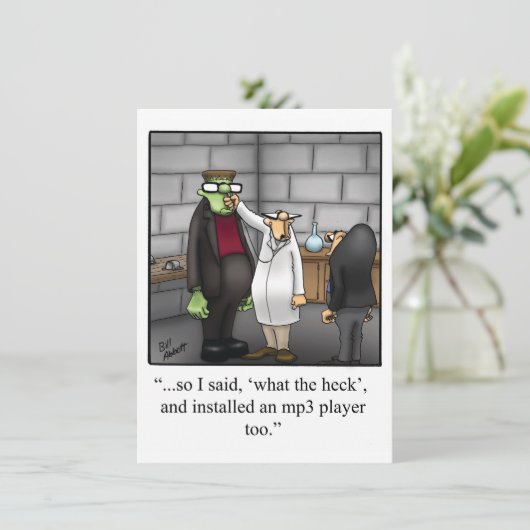 Funny Halloween Party Einladung (Stehend Vorderseite)