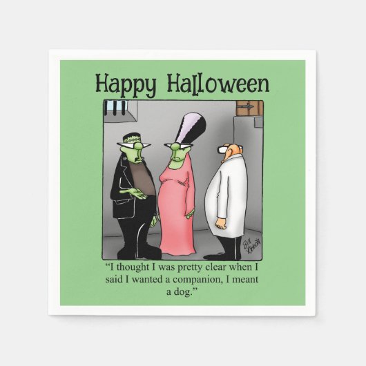 Funny Halloween Party Napkins Serviette (Vorderseite)