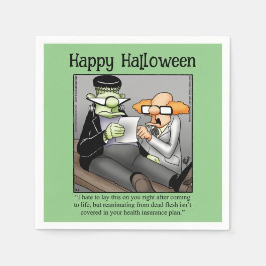 Funny Halloween Party Napkins Serviette (Vorderseite)