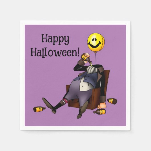 Funny Halloween Party Napkins Serviette (Vorderseite)