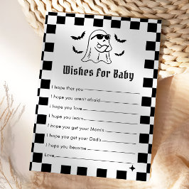 Funny Halloween Party wünscht sich Baby Game Card Einladung