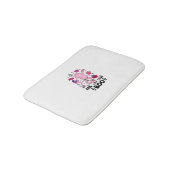 Funny Halloween Pink Cat Ghost Juggling Octopus Fa Badematte (Schrägansicht)