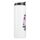 Funny Halloween Pink Cat Ghost Juggling Octopus Fa Thermosbecher (Nach links gedreht)
