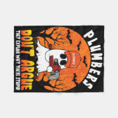 Funny Halloween Plumbers Don't Argue Funny Plumber Fleecedecke (Vorderseite (Horizontal))