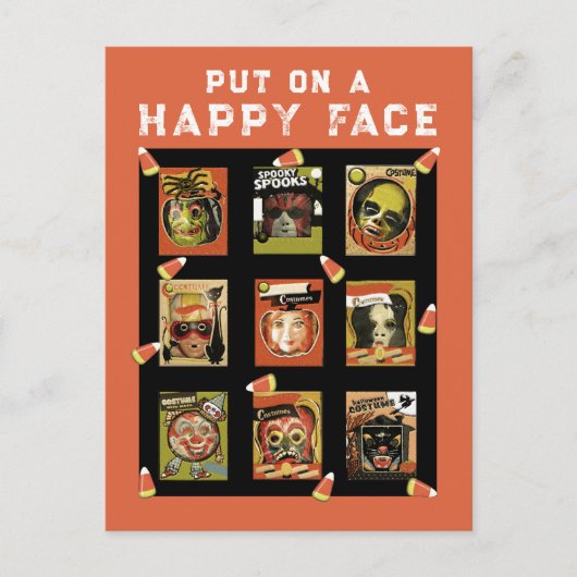 Funny Halloween Postcard Postkarte (Vorderseite)