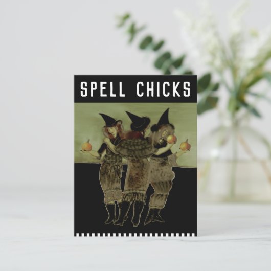 Funny Halloween Postkarte (Stehend Vorderseite)