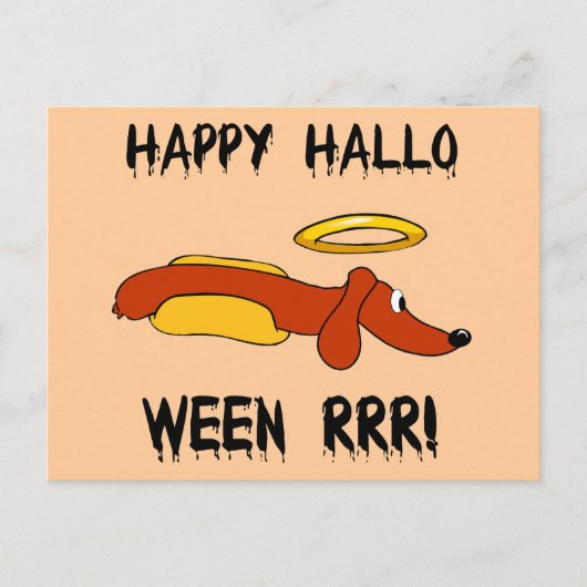 Funny Halloween Postkarte (Vorderseite)
