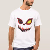 Funny Halloween Pumpkin Alien Face T-Shirt (Vorderseite)