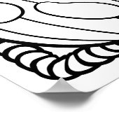 Funny Halloween Pumpkin Coloring Page Poster (Ecke)