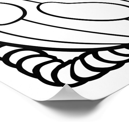 Funny Halloween Pumpkin Coloring Page Poster (Ecke)