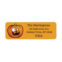 Funny Halloween Pumpkin Custom Labels
