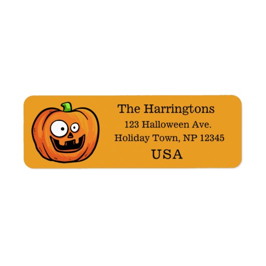 Funny Halloween Pumpkin Custom Labels (Vorne)