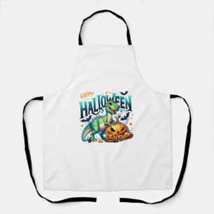 Funny Halloween Pumpkin Dinosaur Cat Moon Spooky Schürze