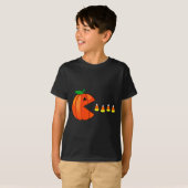 Funny Halloween Pumpkin Eating Candy Corn  T-Shirt (Vorne ganz)