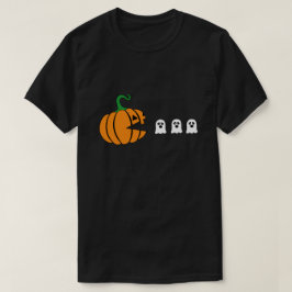 Funny Halloween Pumpkin Eating Ghost, Gamer Gesche T-Shirt